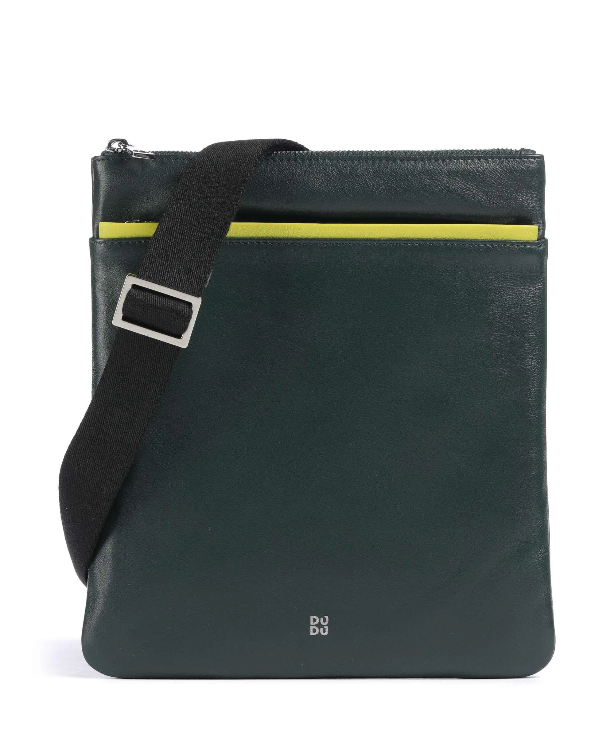  DuDu Bags Colorful Borsa a tracolla pelle a grana fine verde scuro  