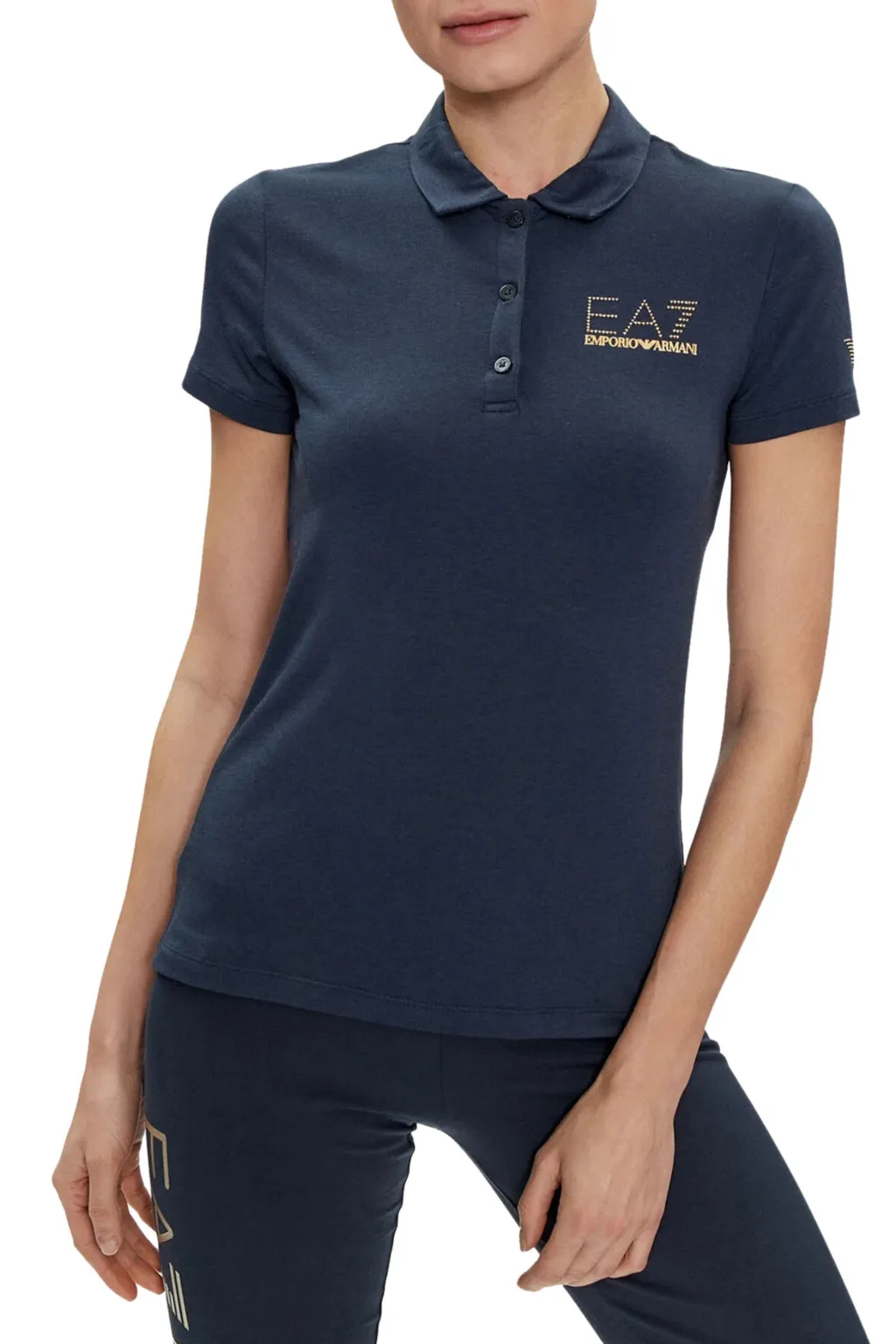 EA7 POLO BLU/ORO  3DTF04