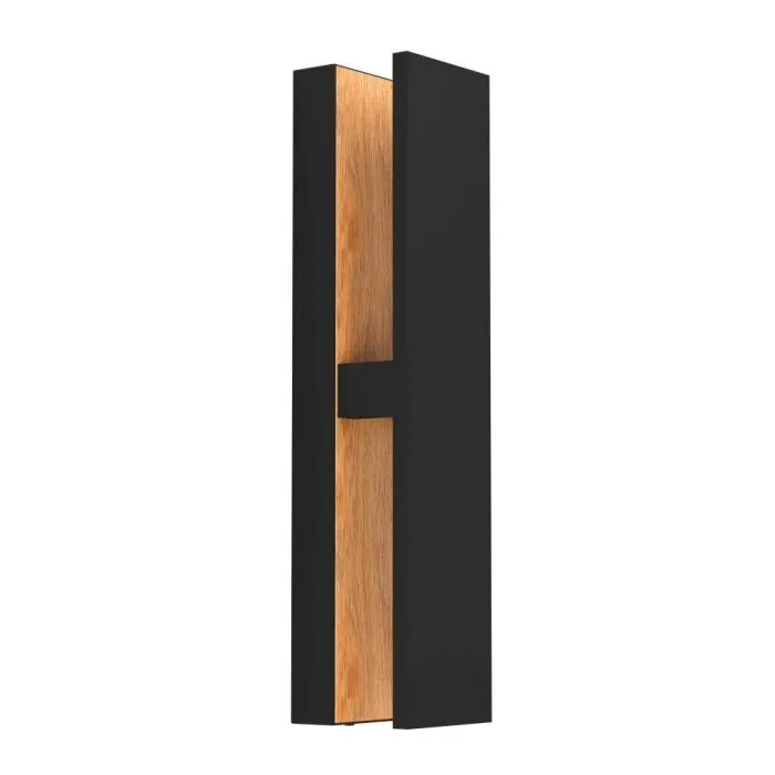 Eglo COSTORIO Plafoniera da esterno LED Aspetto del legno, Nero, 1-Luce