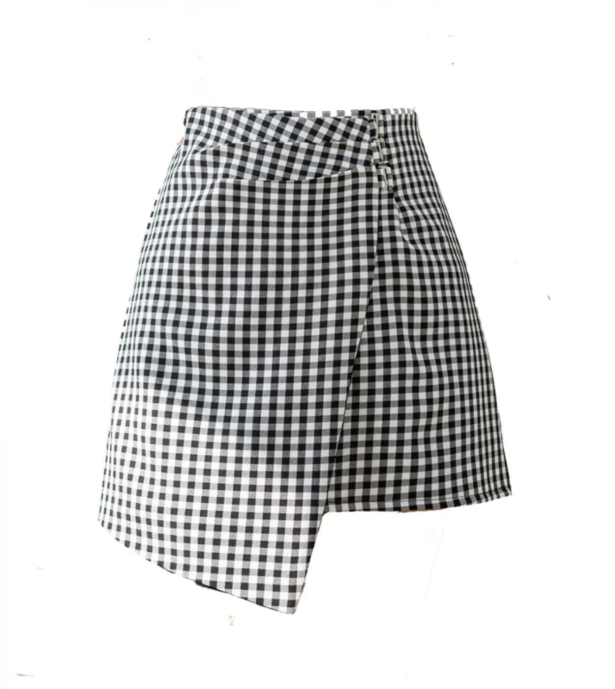 Elegante moda a vita alta minigonna donna primavera chic pieghe gonna corta irregolare femminile gonne estive casual da donna
