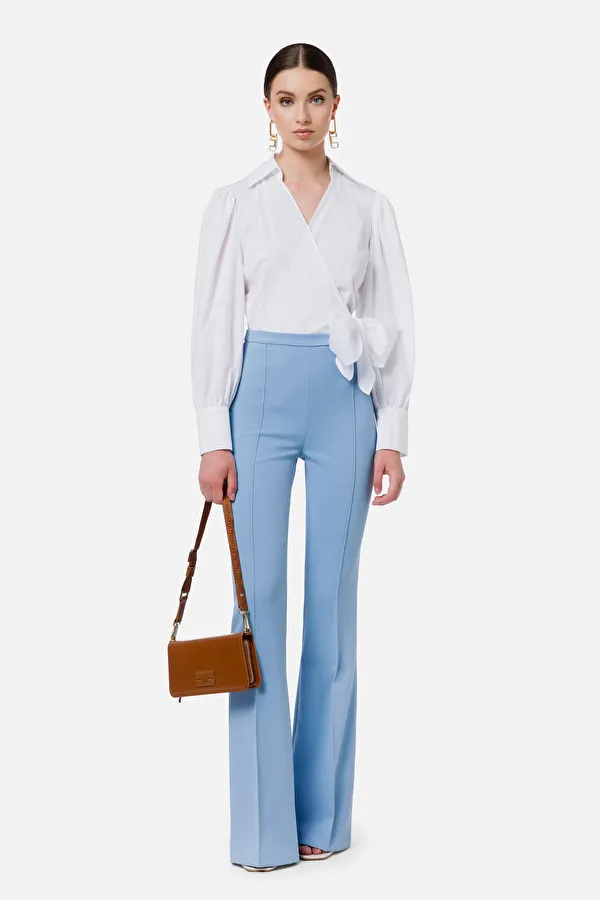 ELISABETTA FRANCHI Pantalone stretch a zampa