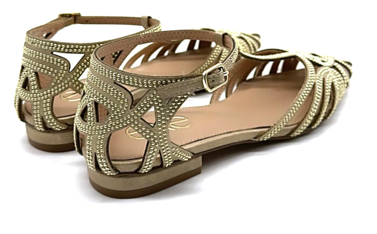 Exé - Sandalo flat Kendal Gold