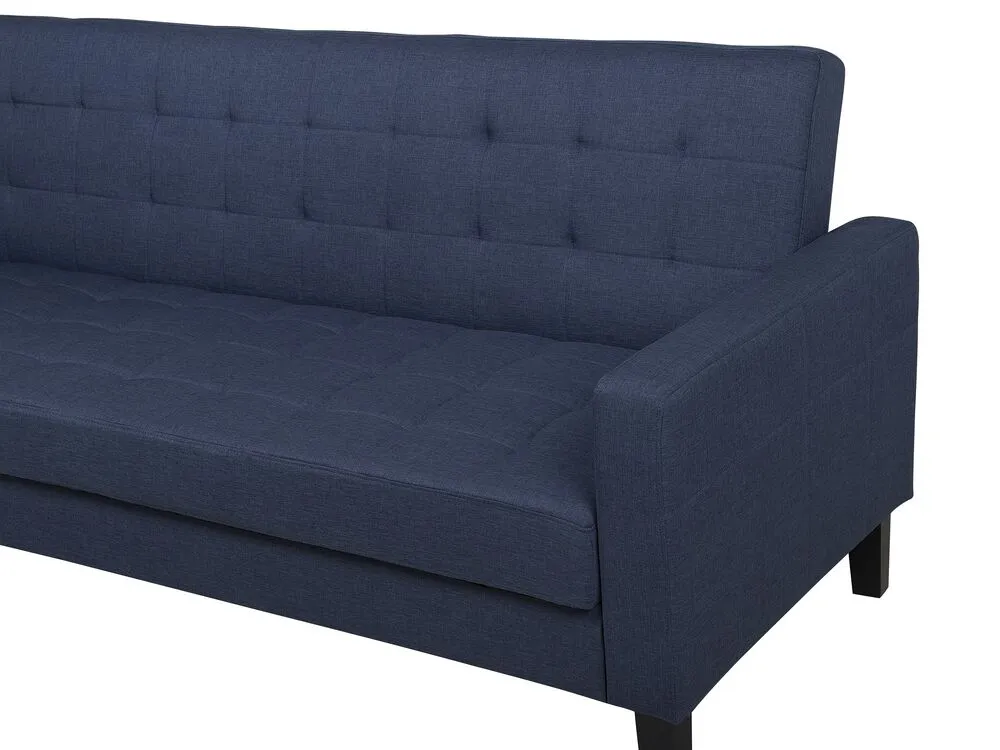Fabric Sofa Bed Dark Blue VEHKOO