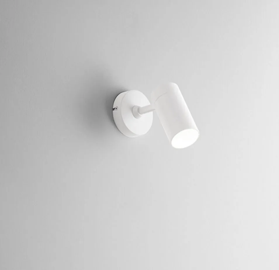 Faretto Da Parete Soffitto Luce Orientabile Cilindro Bianco Led GU10 Isyluce 756