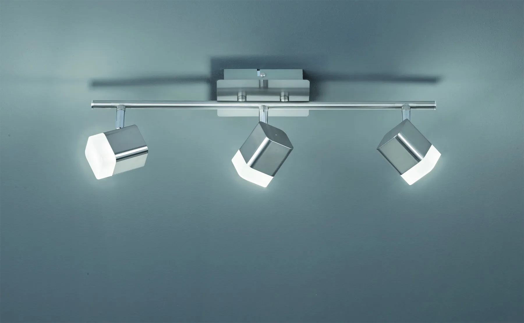 Faretto Da Soffitto 3 Led Orientabile Roubaix Nichel Trio Lighting