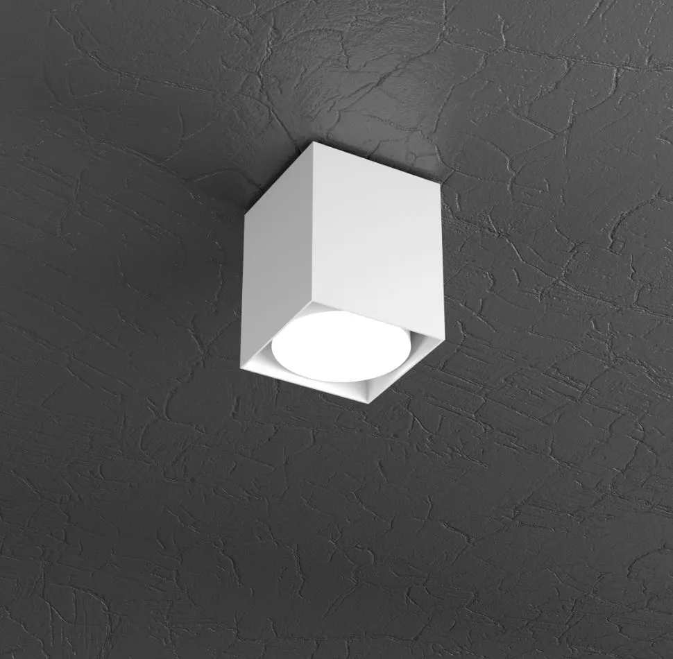 Faretto Da Soffitto Cubo Metallo Moderno Led Gx53 1129 PL10 Top Light