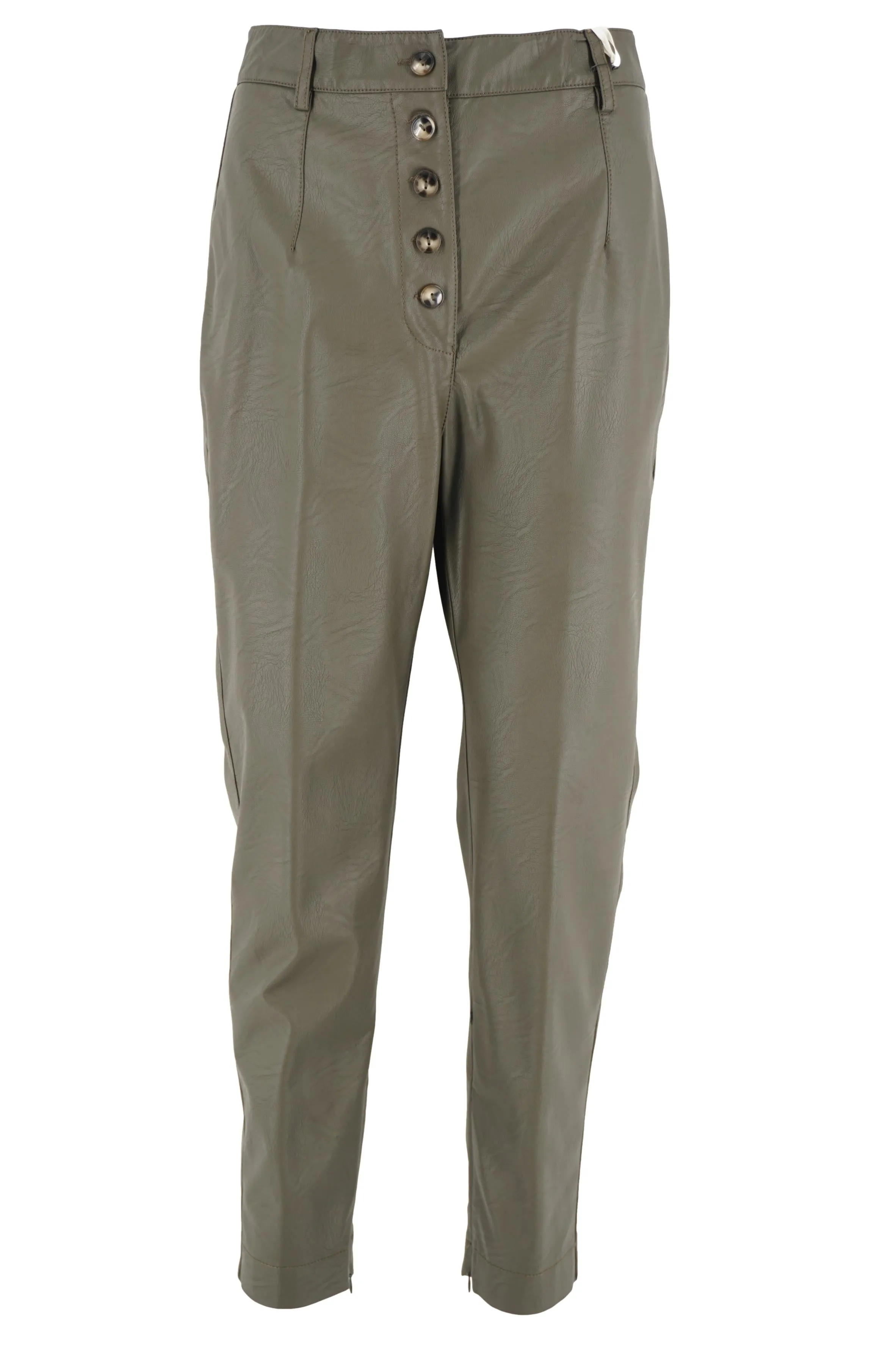 Faux leather trousers / Green