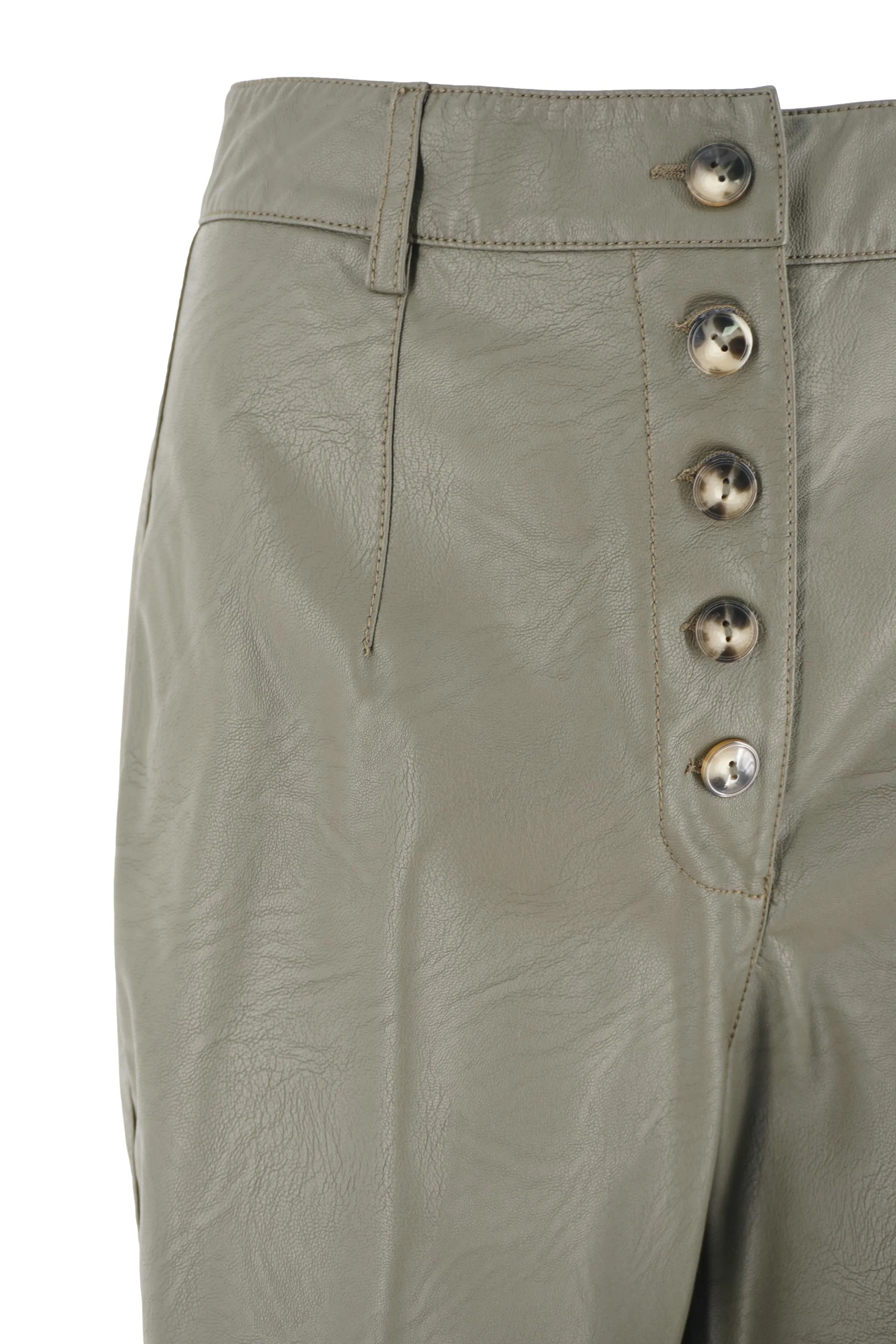 Faux leather trousers / Green