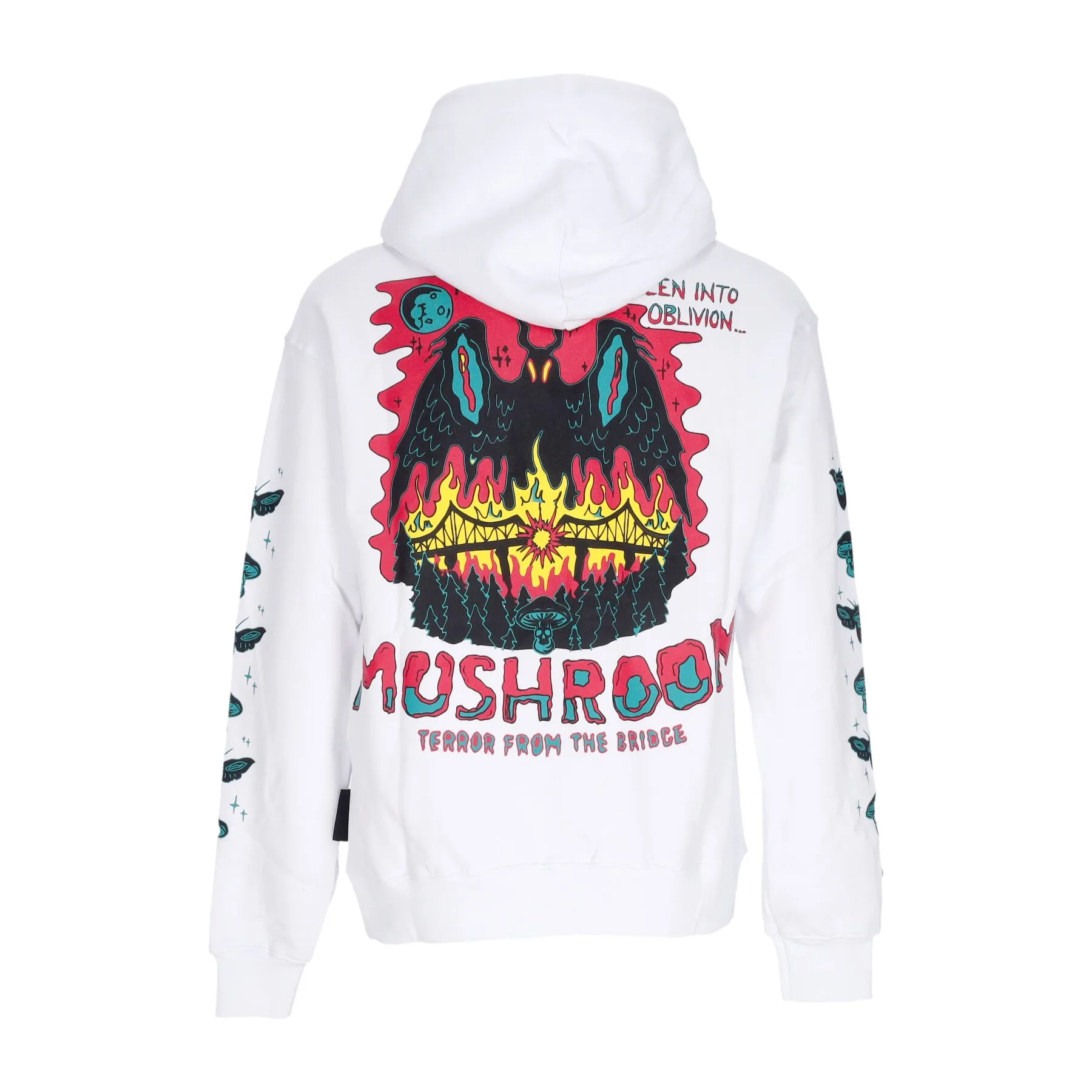 Felpa Cappuccio Uomo Terror From The Bridge Hoodie White