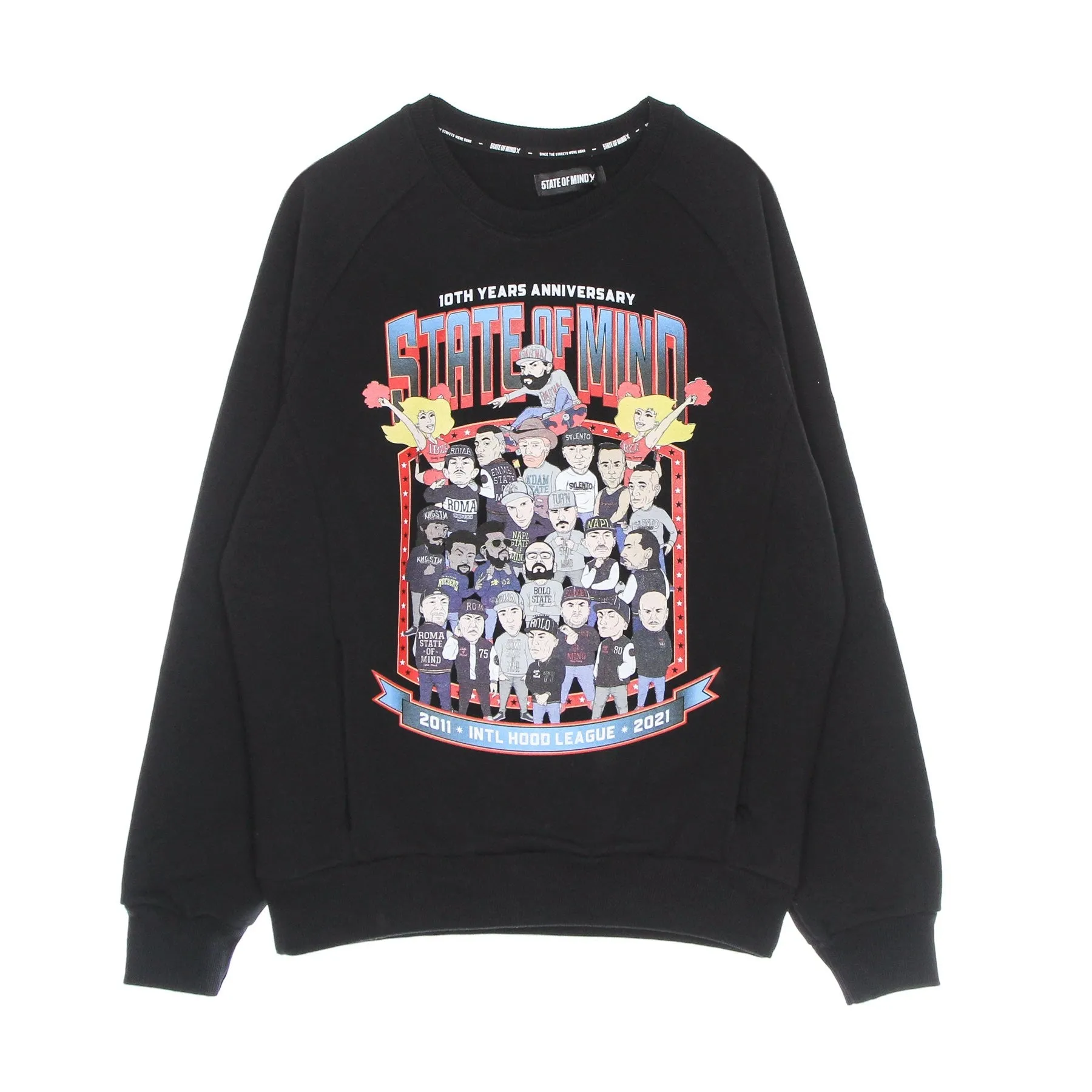 Felpa Girocollo Uomo 10th Years Anniversary League Crewneck Black