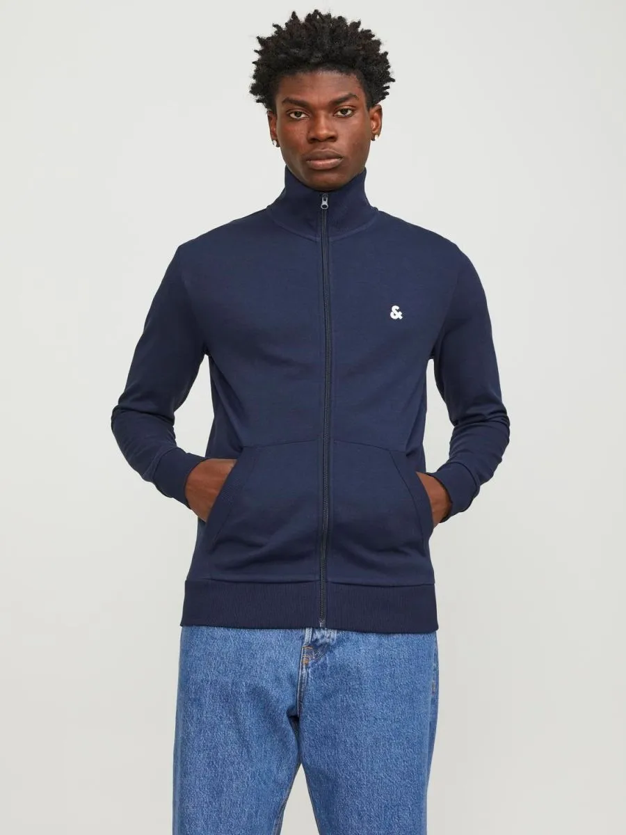 FELPA Uomo JACK&JONES 12250737 PAULOS SWEAT ZIP NAVY BLAZER