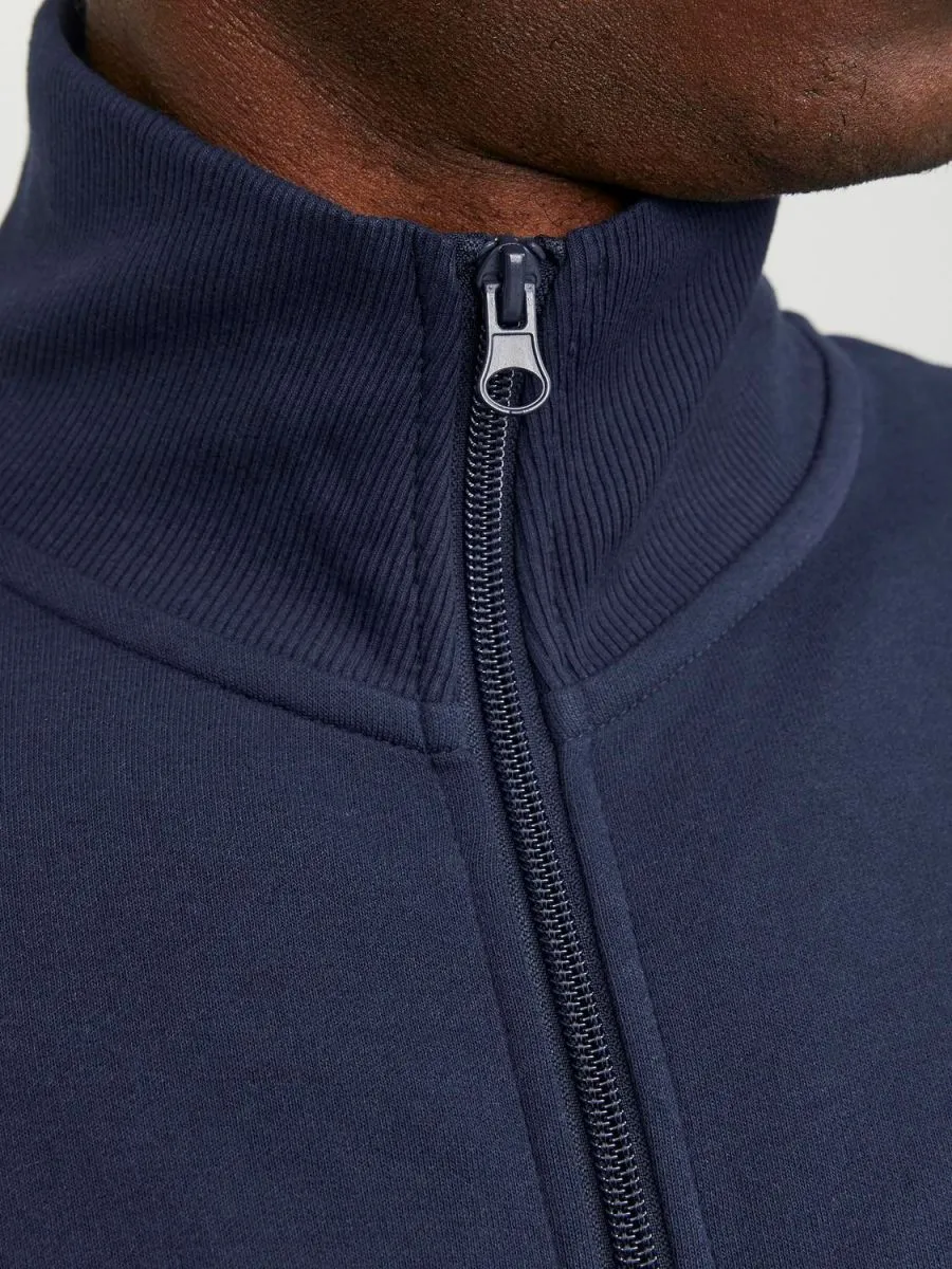 FELPA Uomo JACK&JONES 12250737 PAULOS SWEAT ZIP NAVY BLAZER