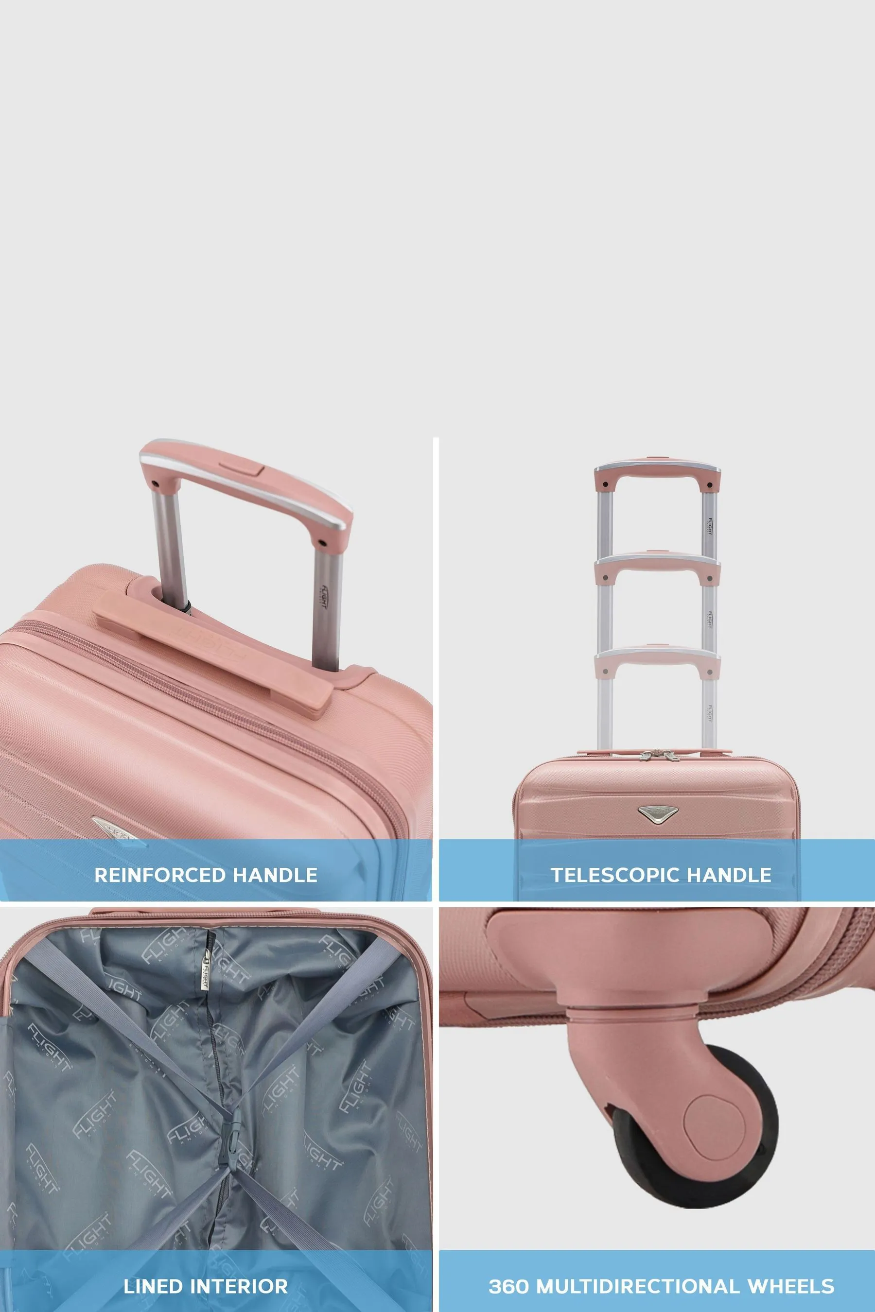 Flight Knight - Borsa grande A quadri con 2 Easy Jet - Borse da 45x36x20 cm