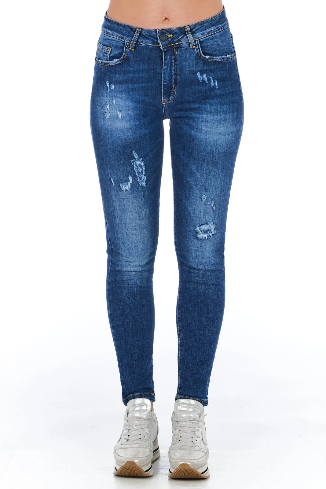 Frankie Morello jeans multitasche blu denim   