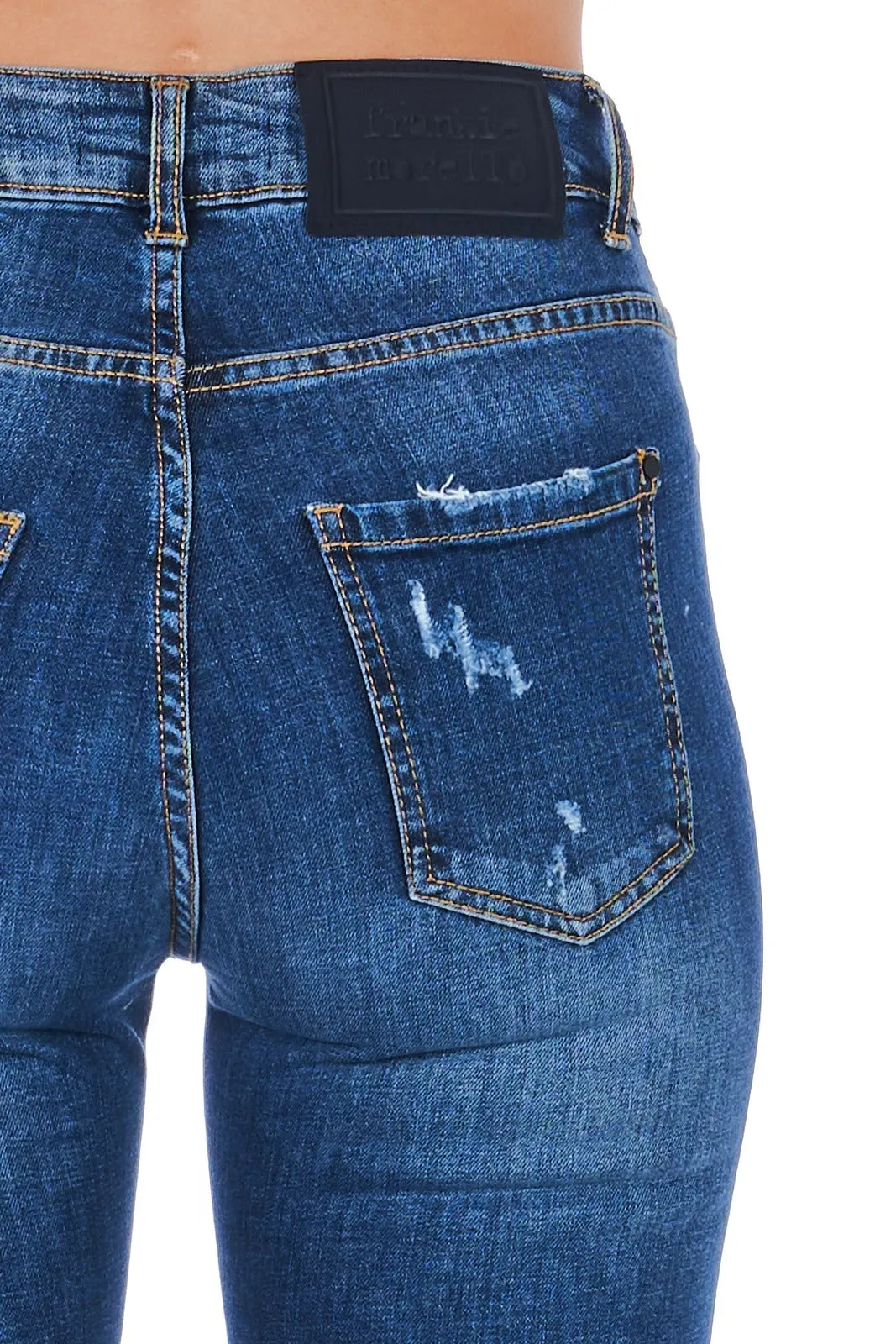 Frankie Morello jeans multitasche blu denim   