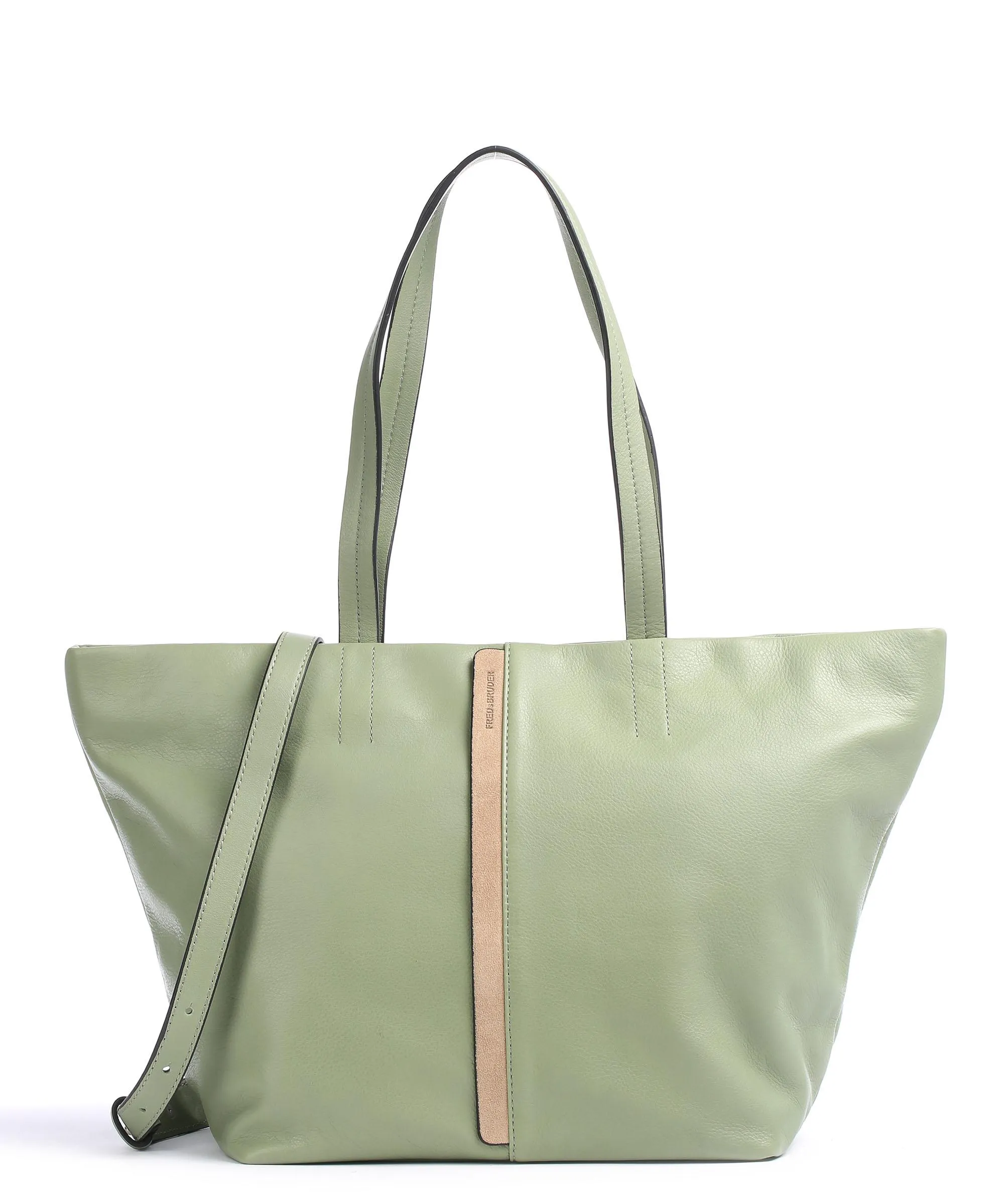  FredsBruder Shea Borsa shopper pelle granulata verde  