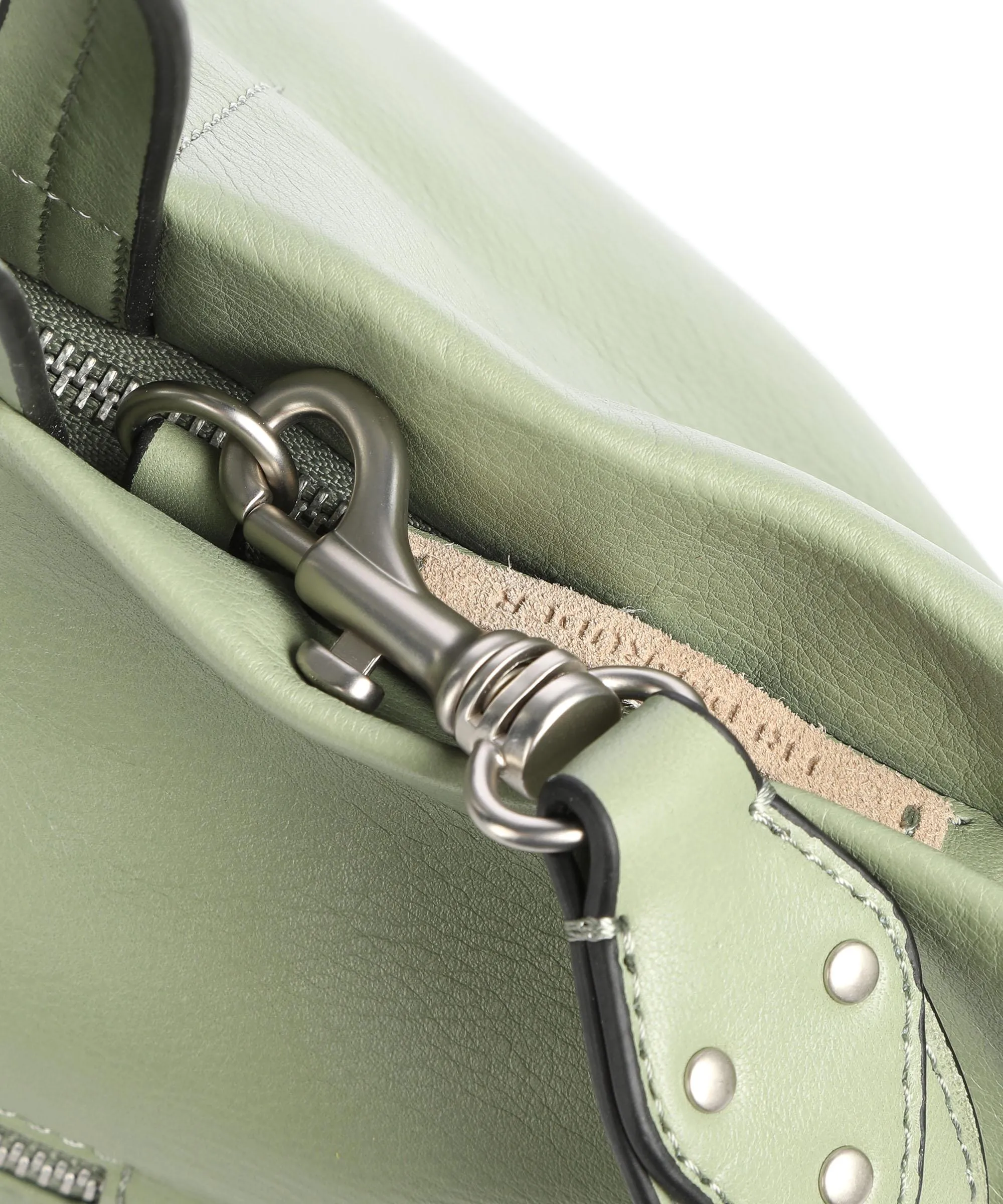  FredsBruder Shea Borsa shopper pelle granulata verde  