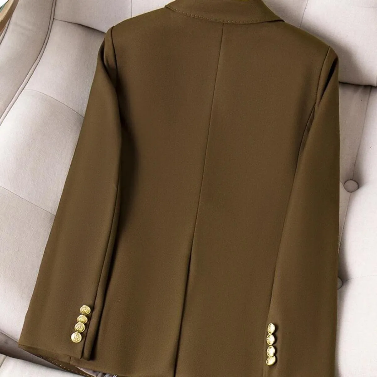 Giacca da donna blazer da donna nera kaki rossa caffè di alta qualità Cappotto formale da donna a maniche lunghe solido da lavor