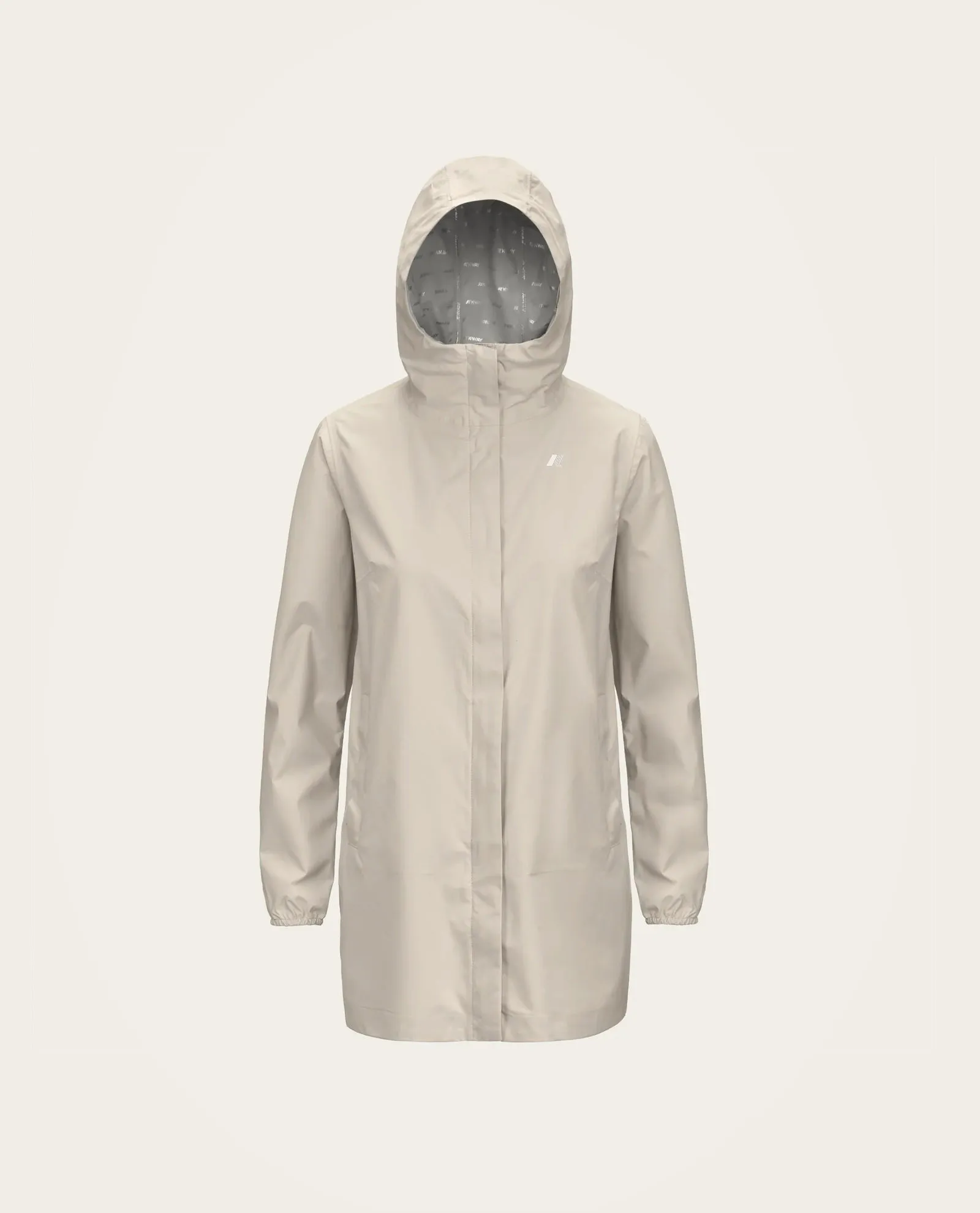 Giacca donna K-way Sophie lunghezza 3/4 con cappuccio