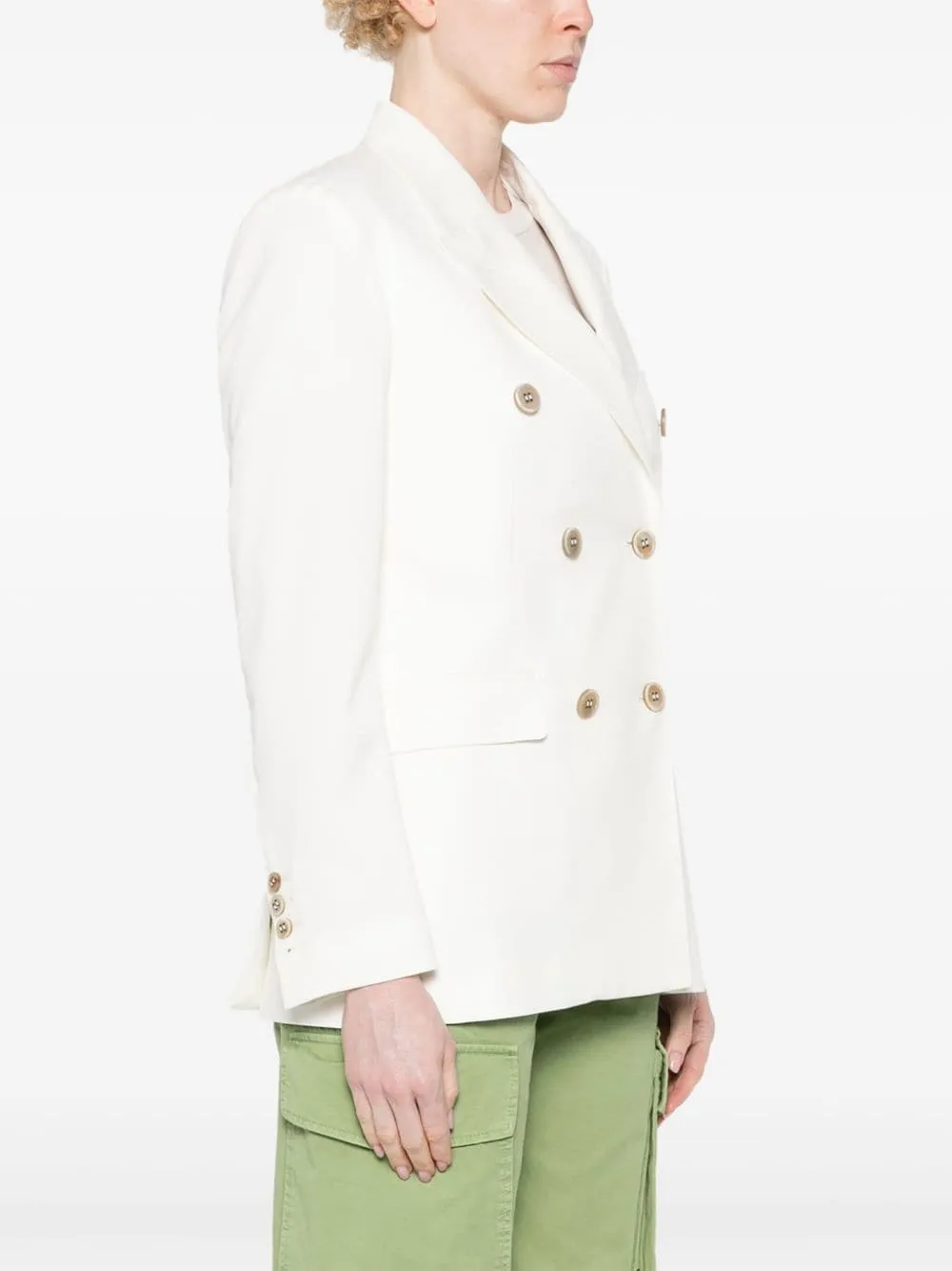 Giacca doppiopetto in bianco - donna
