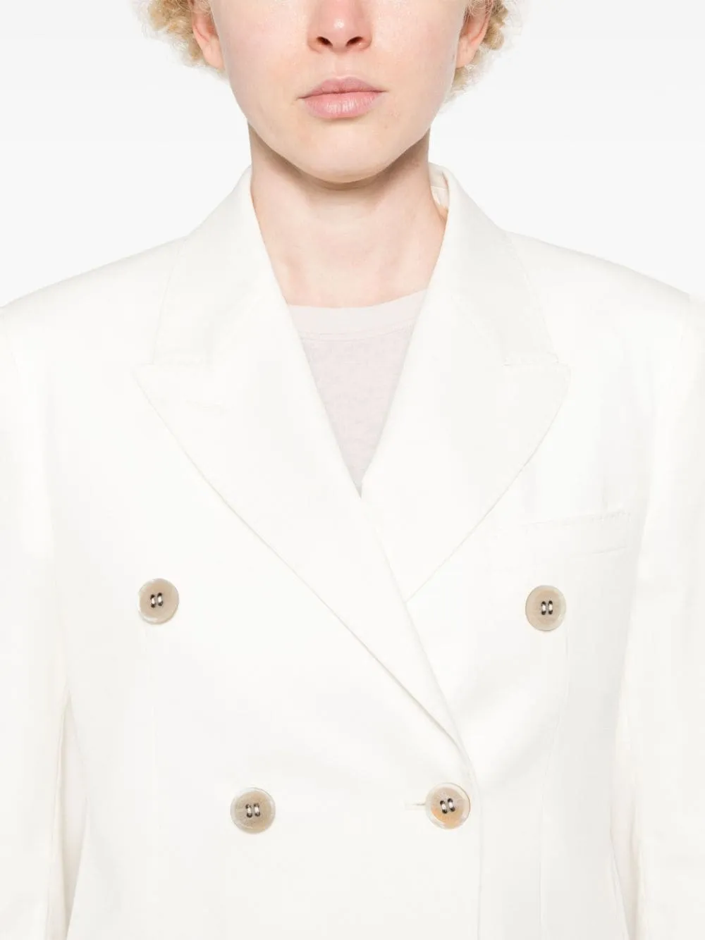 Giacca doppiopetto in bianco - donna