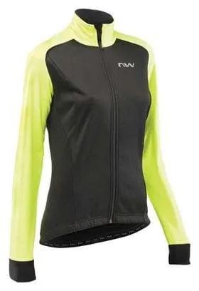 Giacca impermeabile donna Northwave Reload Sp nera giallo fluo
