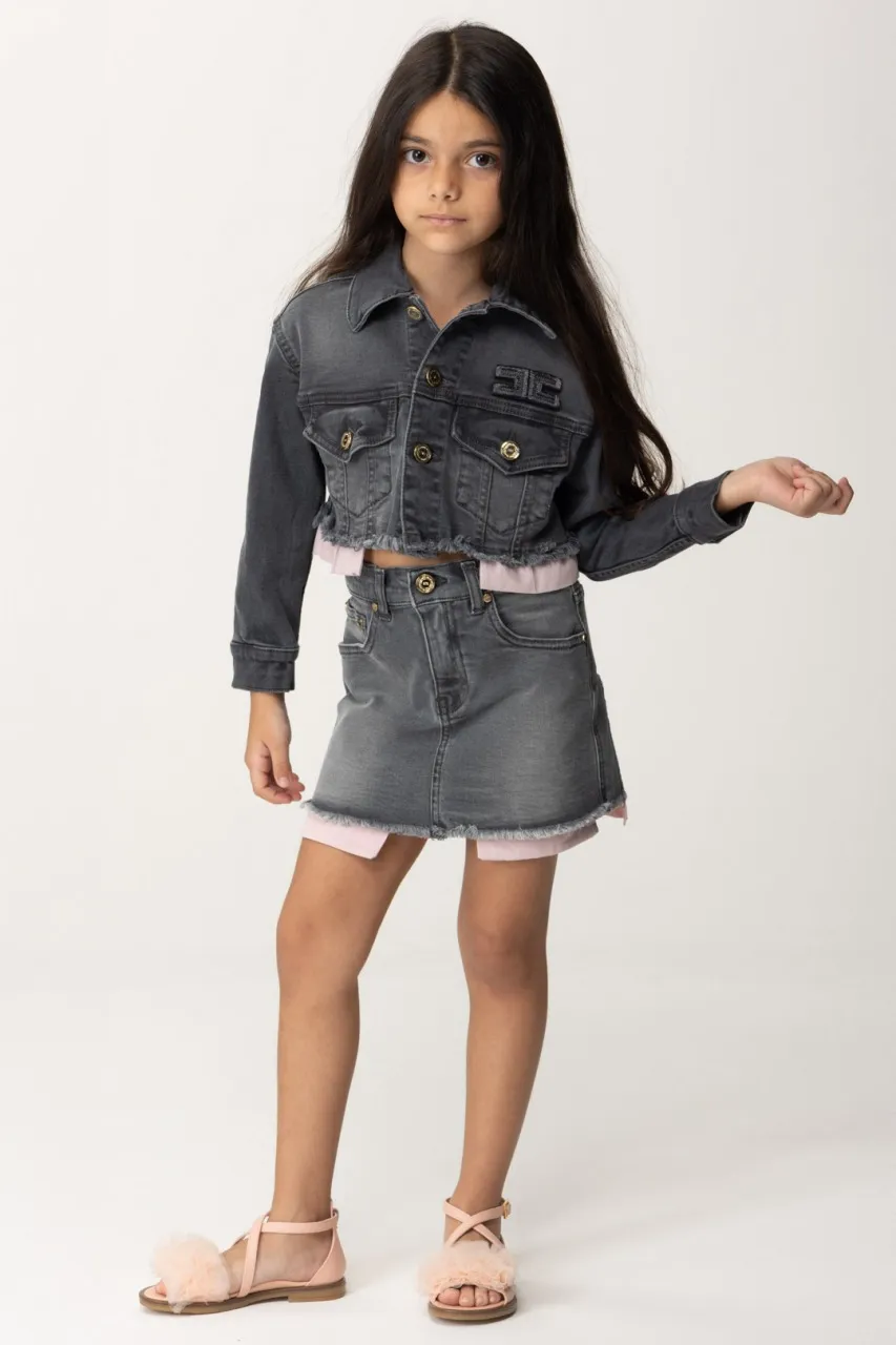Giacca in denim LIGHT BLACK DENIM