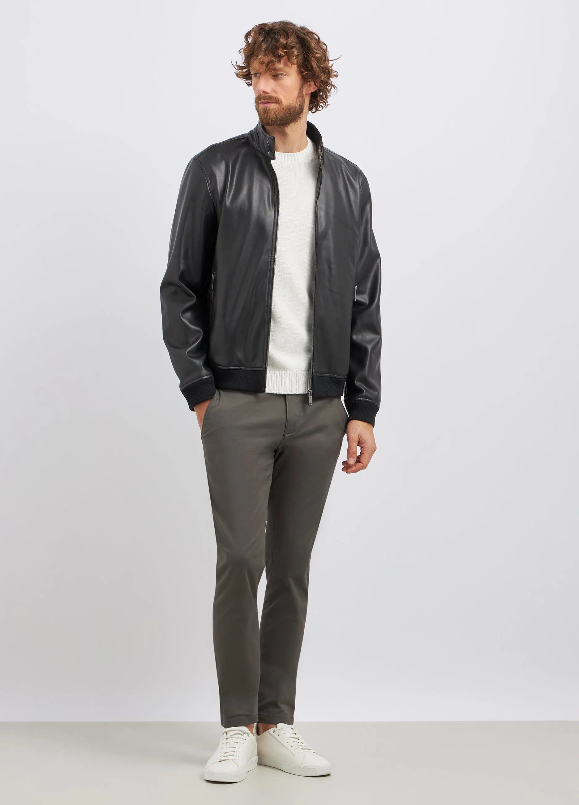 Giacca in eco pelle uomo