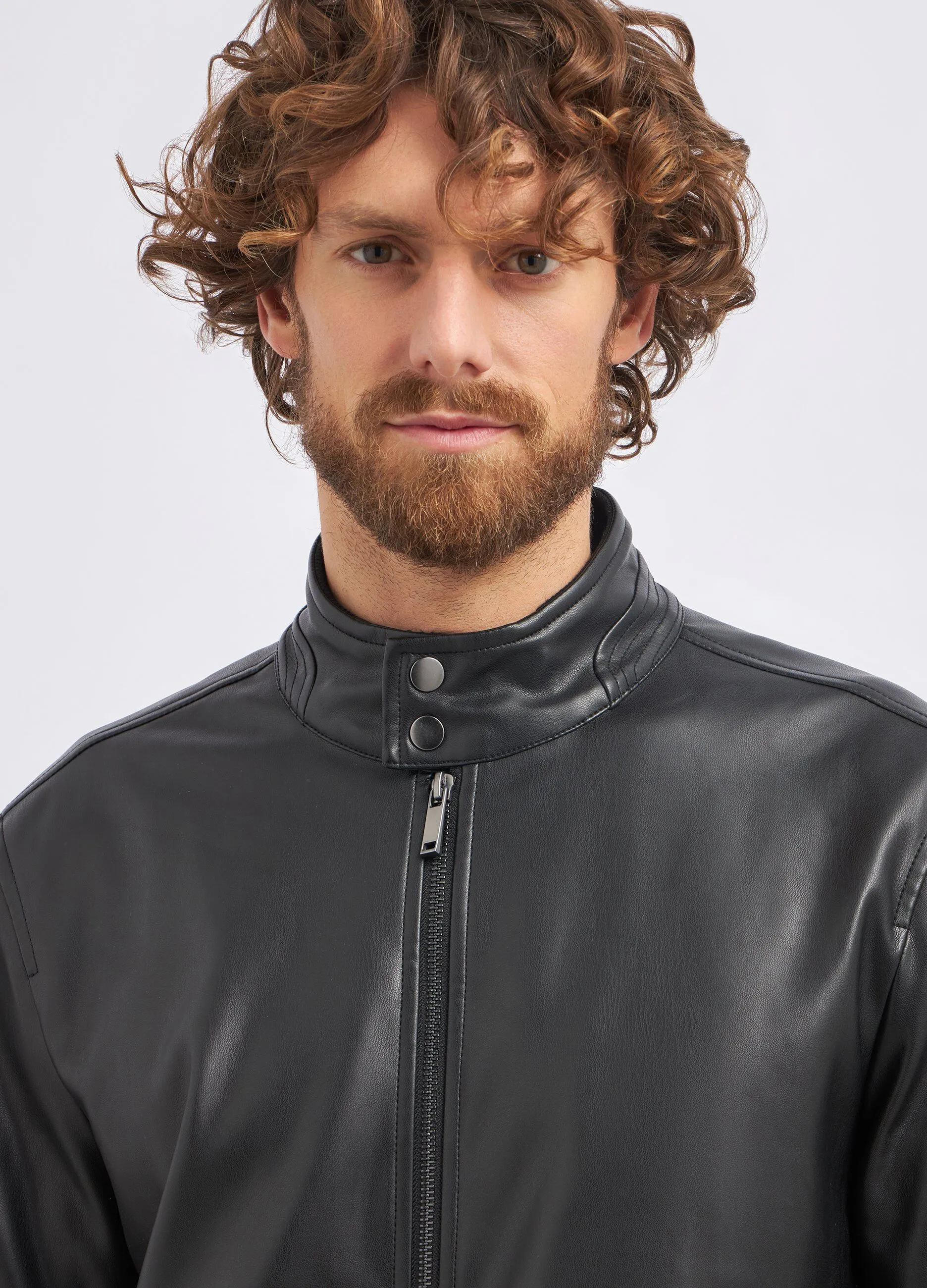 Giacca in eco pelle uomo