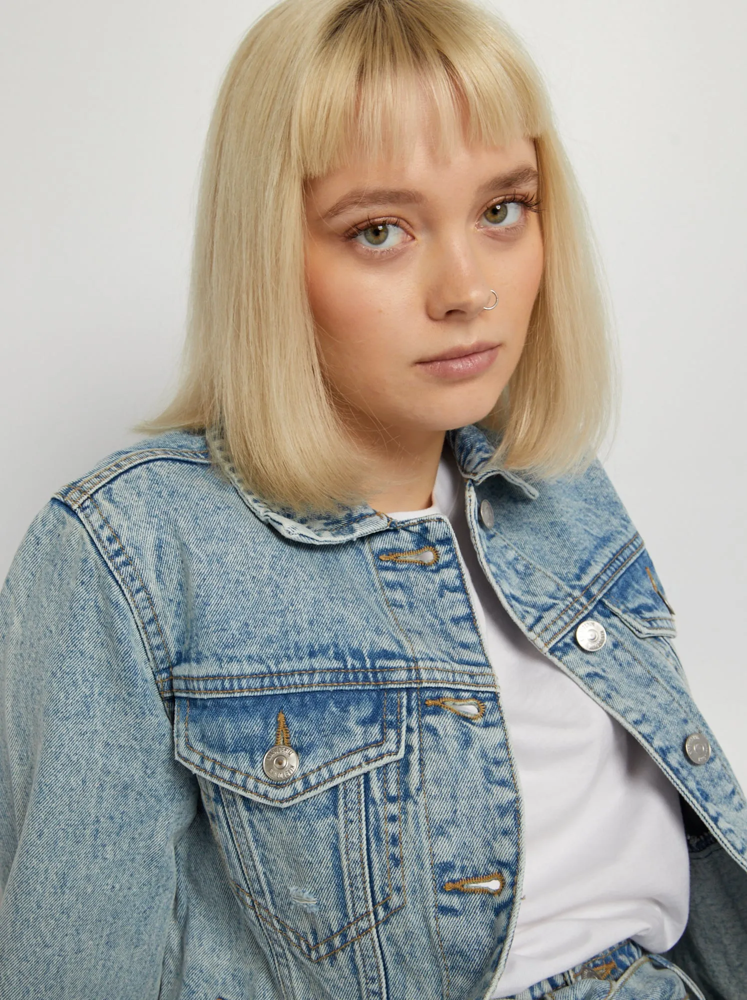 Giacca in jeans corta - BLU