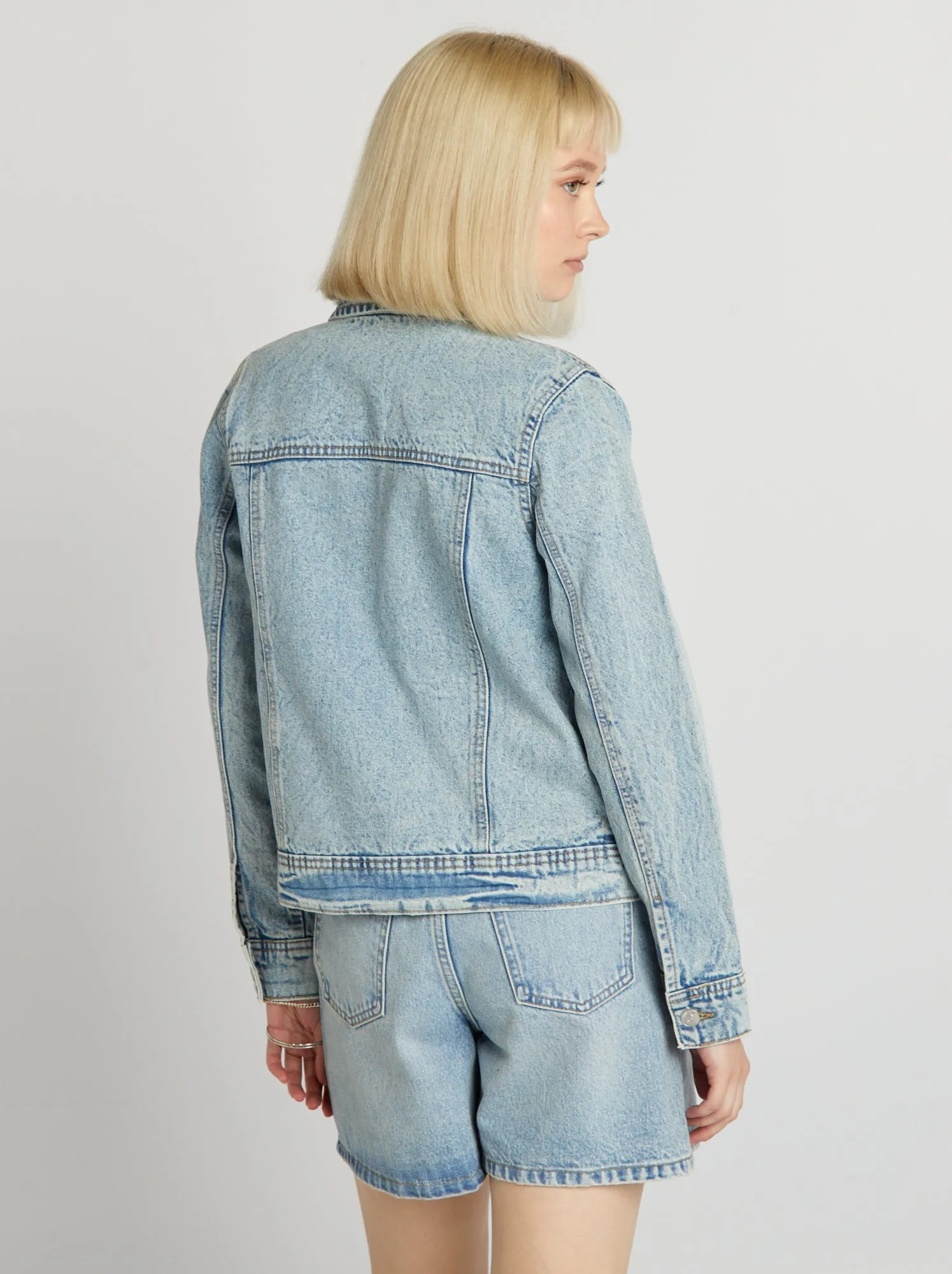 Giacca in jeans corta - BLU