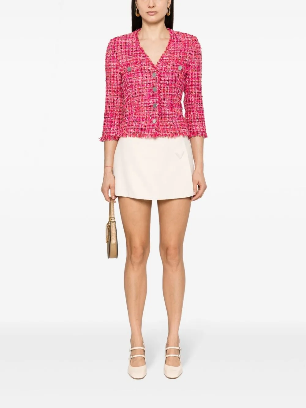 Giacca in tweed dharmain rosa - donna