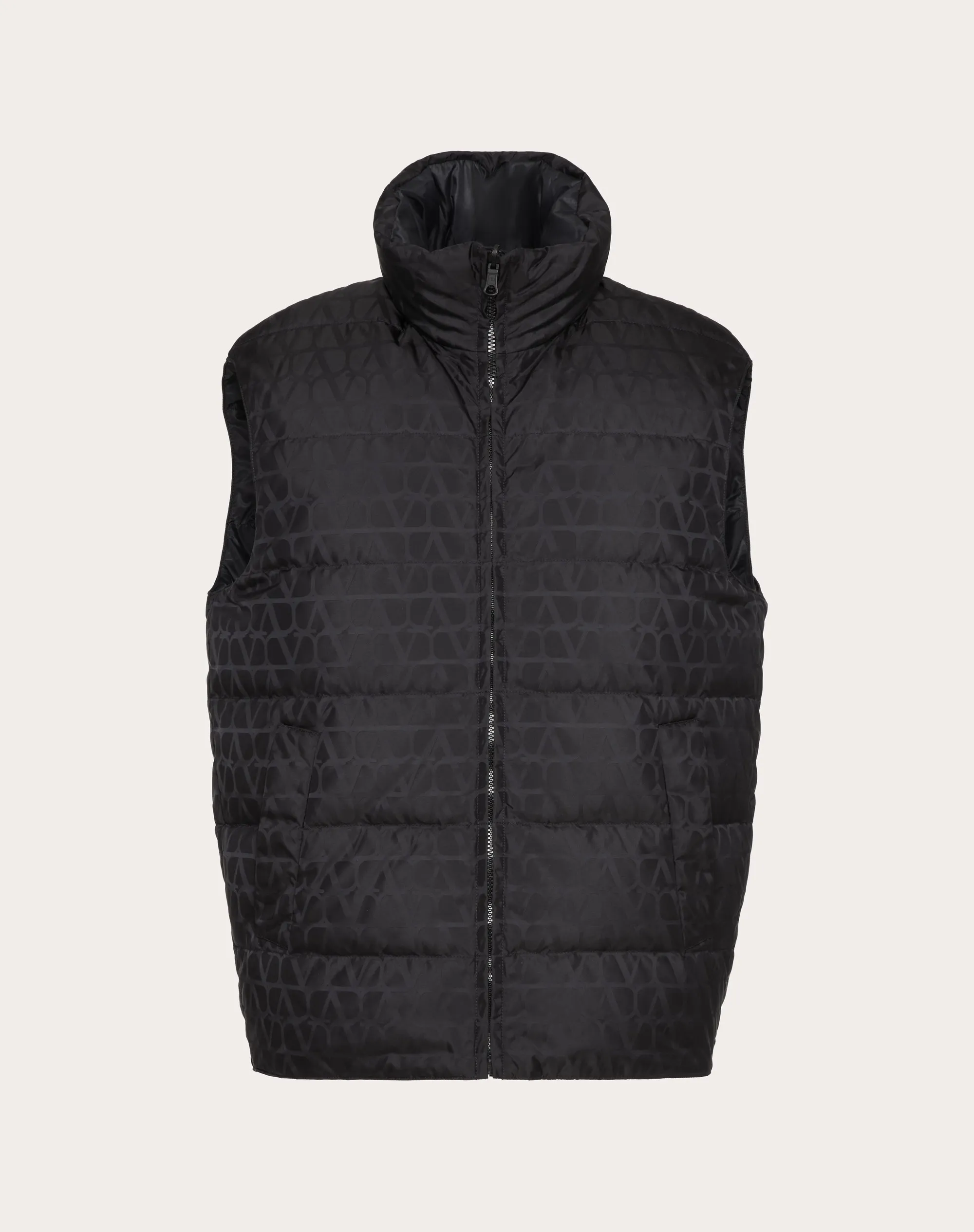 GILET IN NYLON REVERSIBILE CON MOTIVO TOILE ICONOGRAPHE