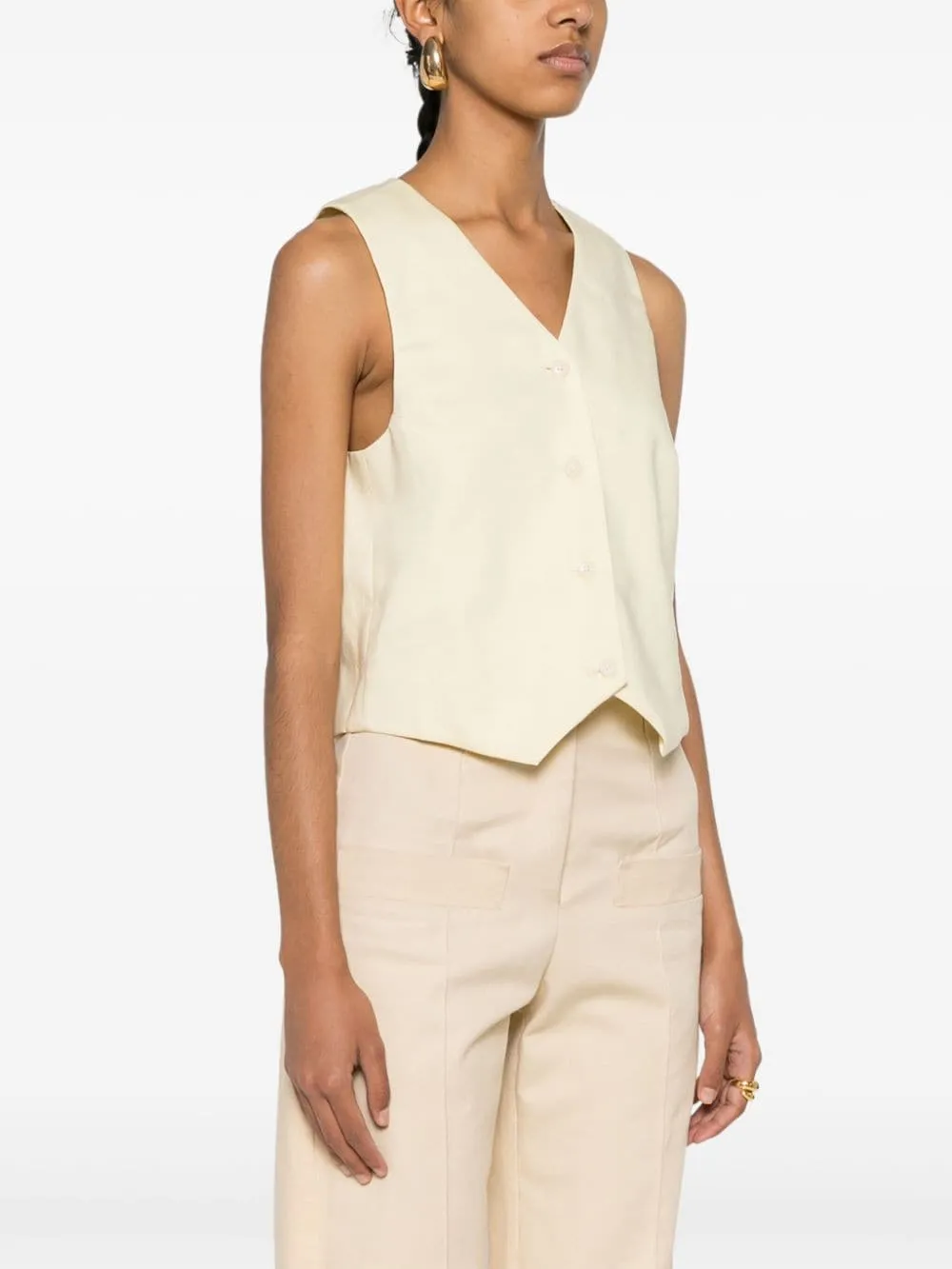Gilet pauline in giallo - donna