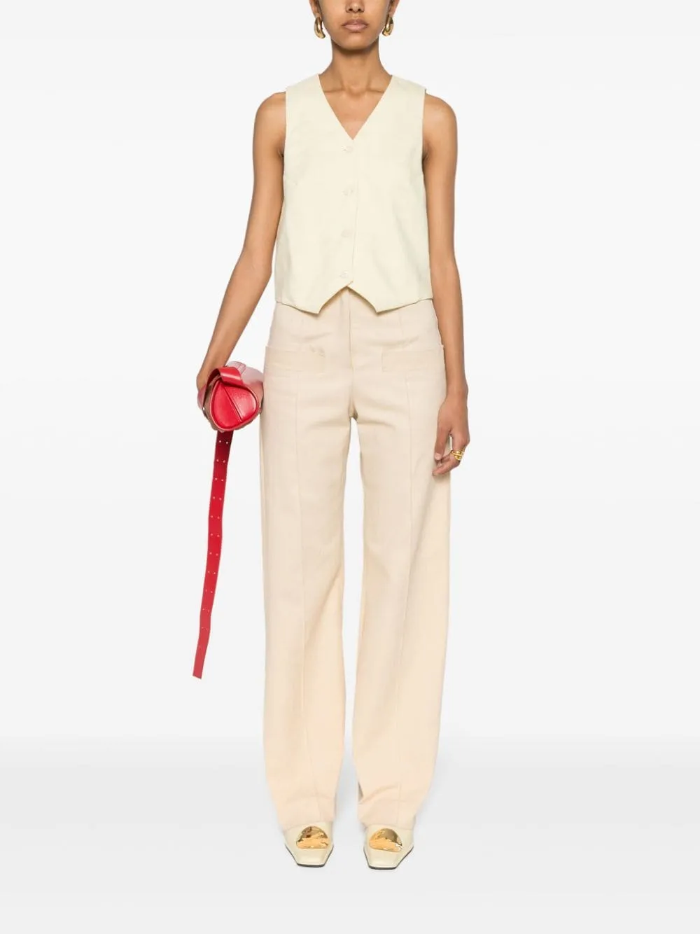 Gilet pauline in giallo - donna