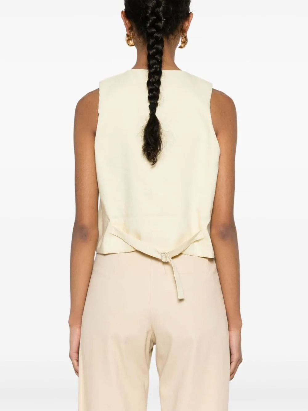 Gilet pauline in giallo - donna