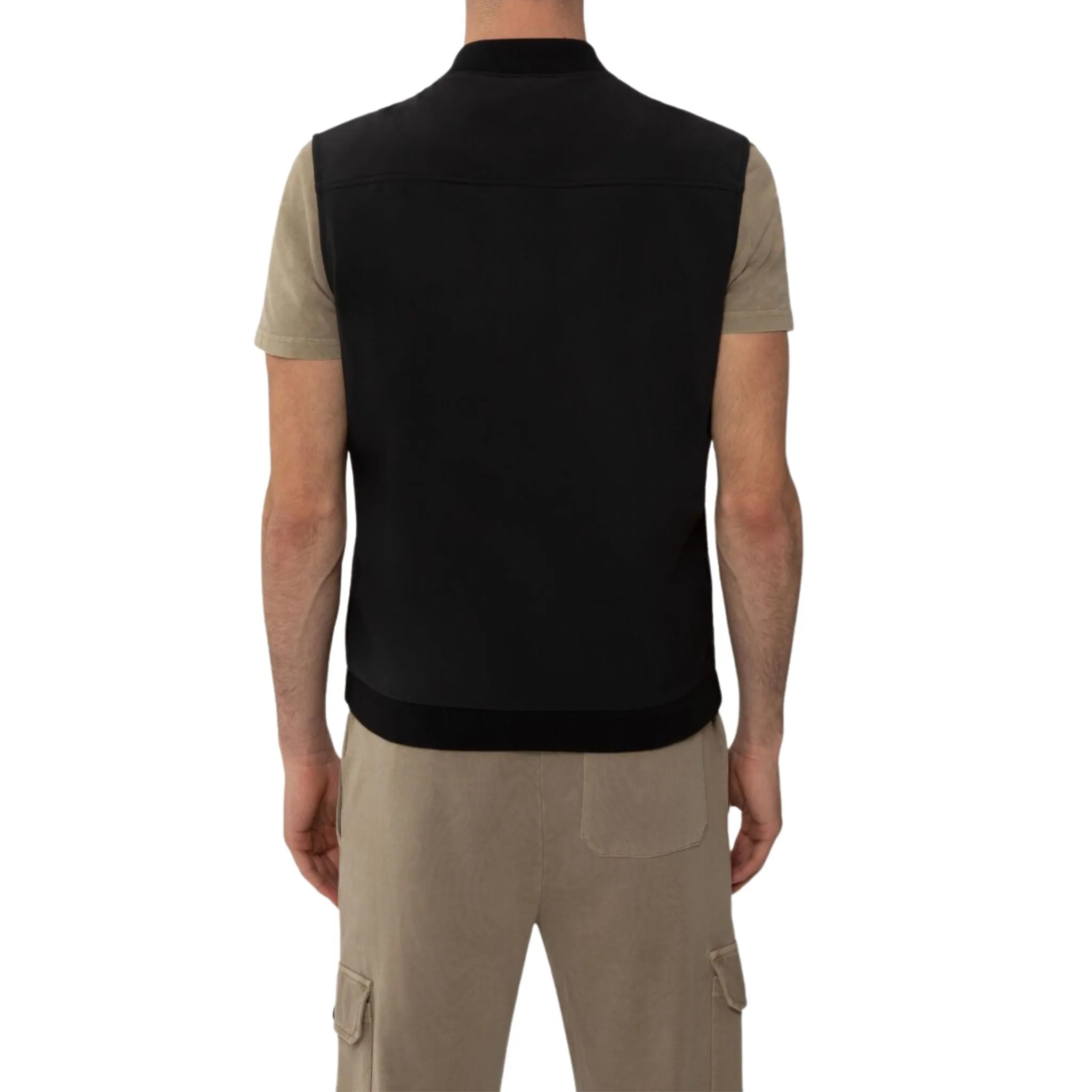 Gilet Uomo con rib sul collo