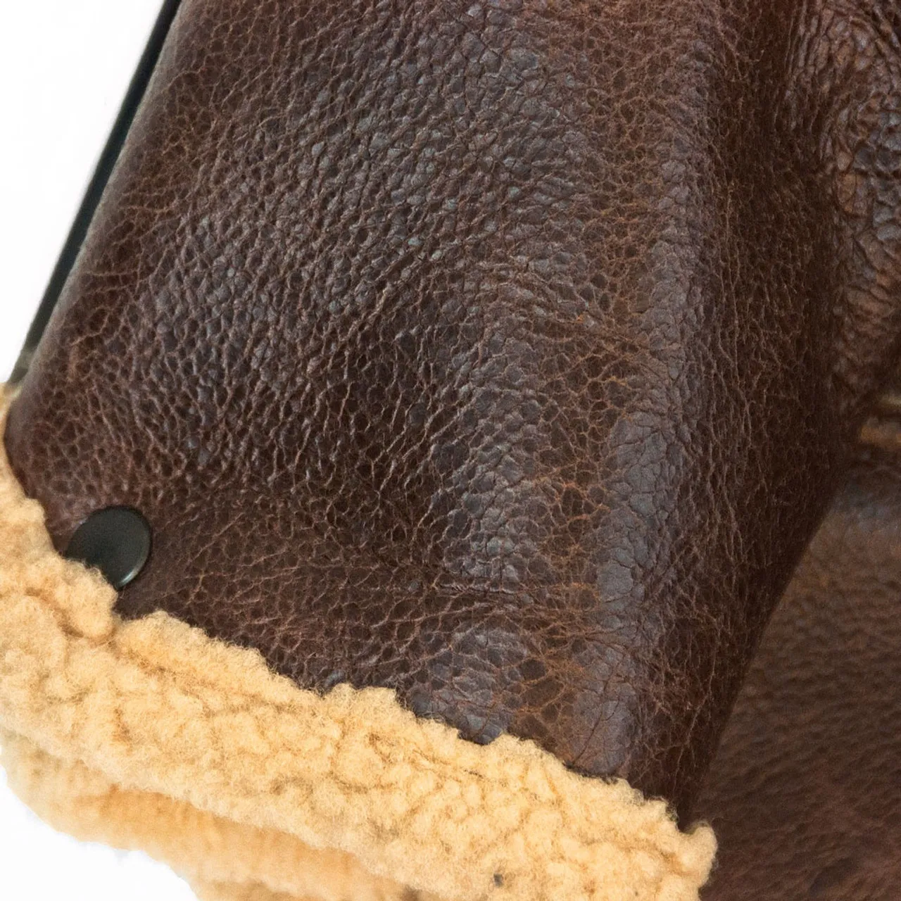 Giubbotto bomber in shearling Cockpit usa b-6 marrone prodotto negli Stati Uniti
