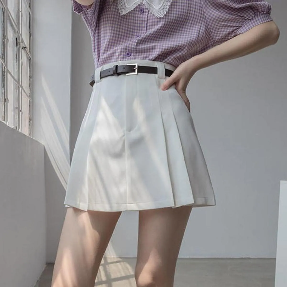 Gonne Donna Ins Mujer Incontri Causal Chic Empire High Street Summer Allmatch Gonna morbida a pieghe semplice con fondo femminil