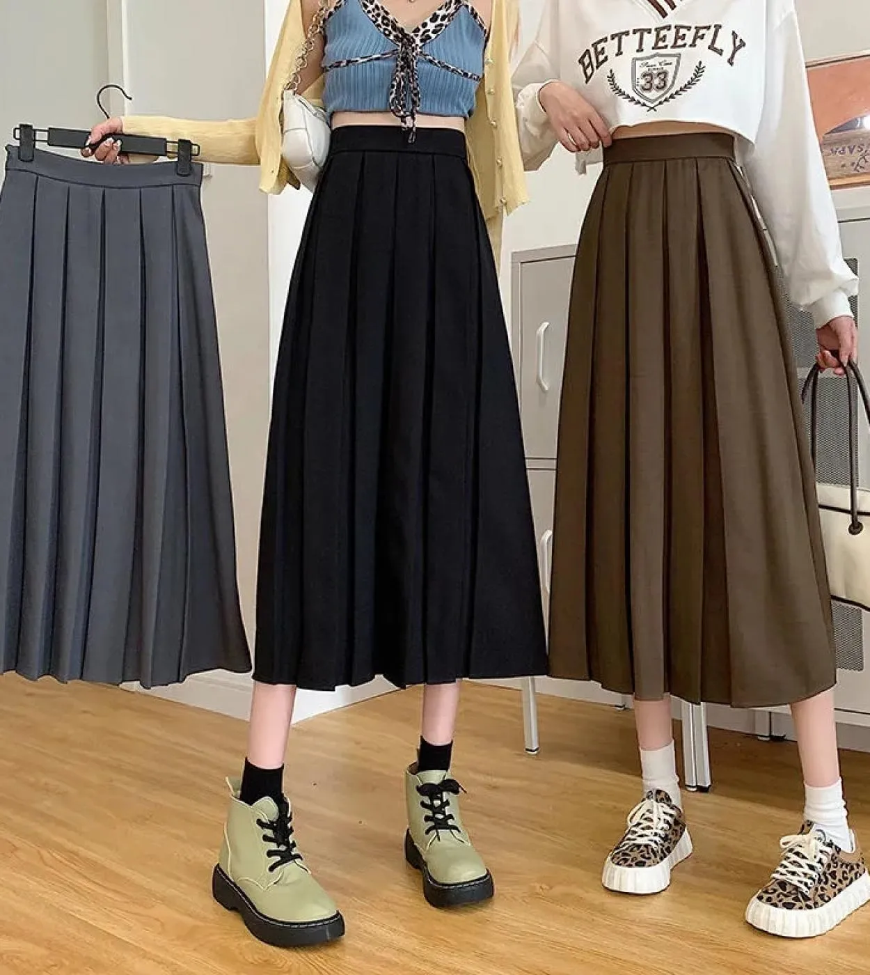 Gonne lunghe a pieghe marroni vintage moda donna gonna longuette elegante a vita alta chic per gonne stile ragazze