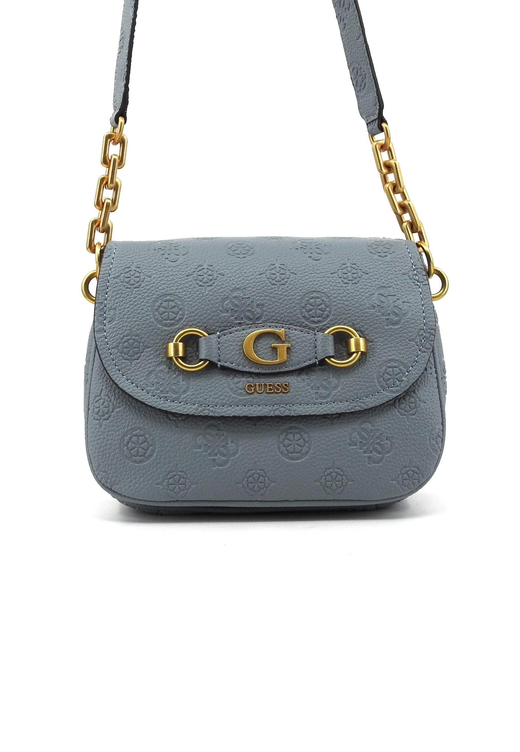 GUESS Izzy Peony Borsa Tracolla Donna Light Denim Logo PD920920