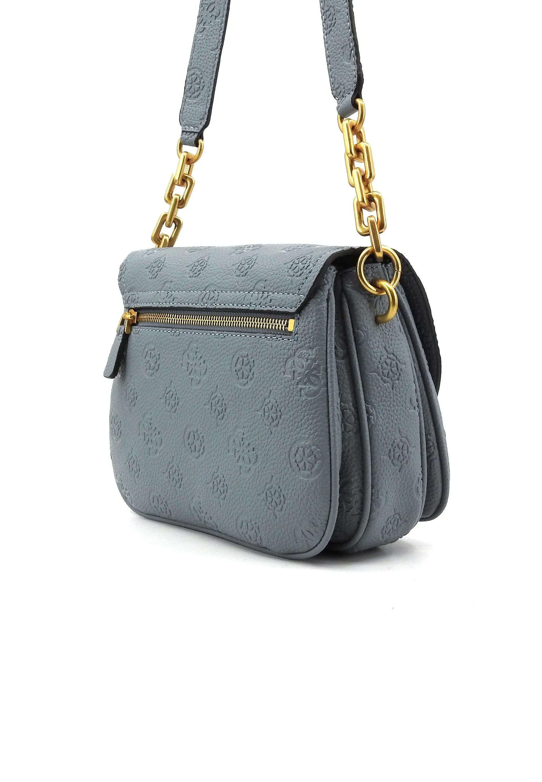 GUESS Izzy Peony Borsa Tracolla Donna Light Denim Logo PD920920