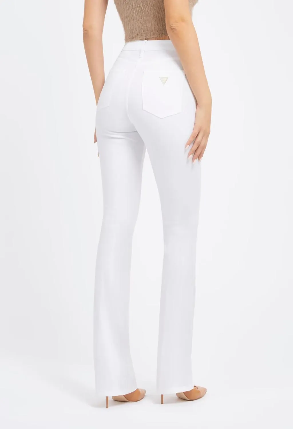GUESS  pantalone a zampa bianco