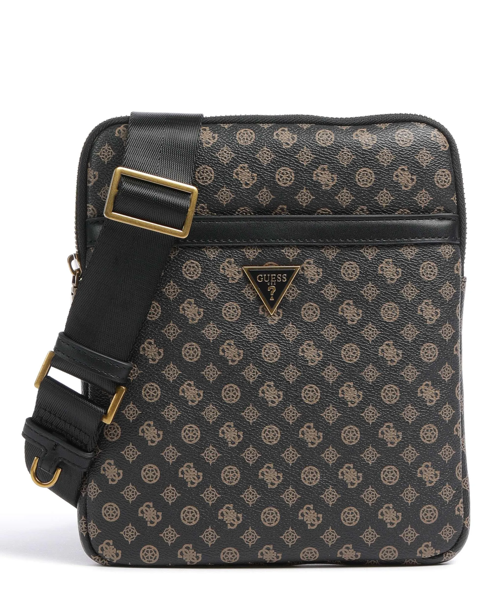  Guess Poeny Eco Micro Borsa a tracolla pelle sintetica marrone scuro  