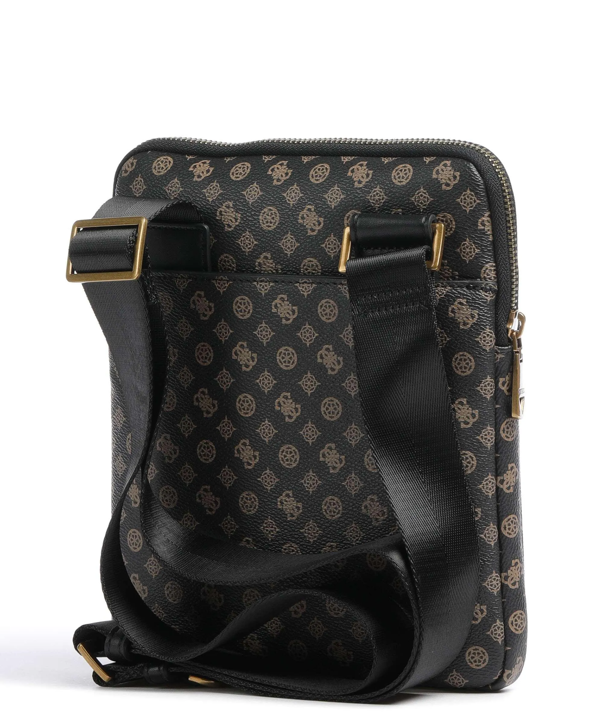  Guess Poeny Eco Micro Borsa a tracolla pelle sintetica marrone scuro  