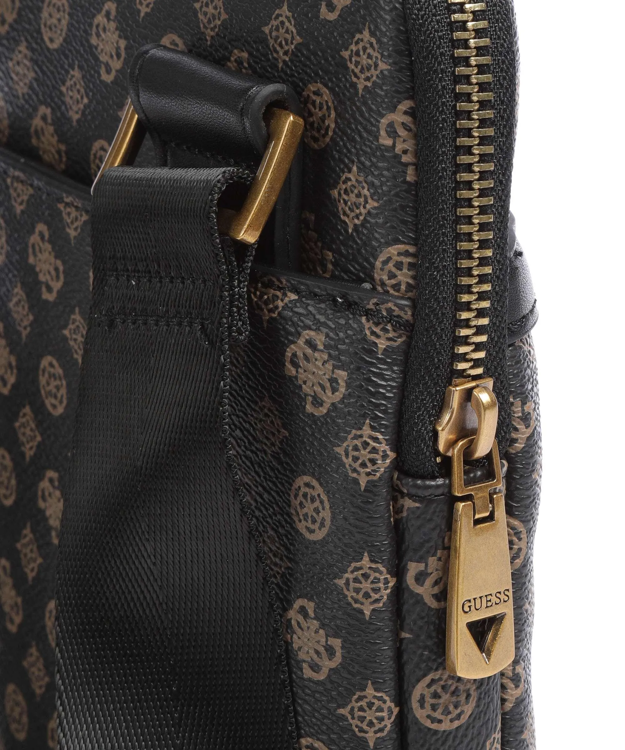  Guess Poeny Eco Micro Borsa a tracolla pelle sintetica marrone scuro  