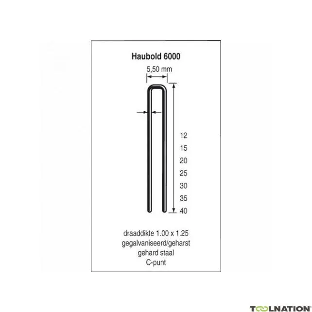 Haubold Fissaggi 503228 KL6035 Graffe CNK 35 mm zincate 5000 pz.