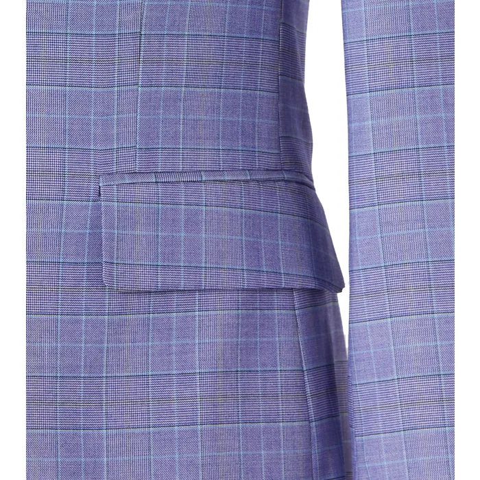 Henk ter Horst abito a tre pezzi a quadri glenncheck blu
