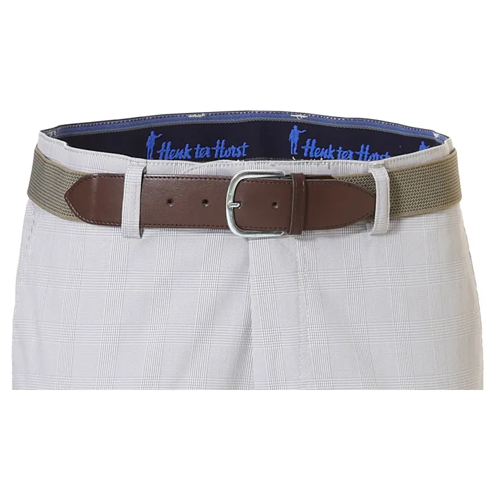Henk ter Horst - chino a quadri Beige