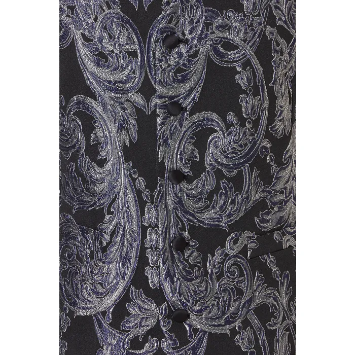 Henk ter Horst Gilet in jacquard con motivo barocco Argento